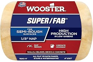 Wooster Brush R240-4 Super/Fab Roller Cover, 1/2-Inch Nap, 4-Inch