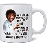 Poster Foundry Bob Ross Mug Mistakes In Life Quote Lets Make Them Birds Ceramic Coffee Mug Tea Cup 12 oz
