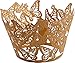 DriewWedding 50PCs Butterfly Pattern Hollow Artistic Bake Cake Cupcake Wrappers Paper Cups Liner for Wedding Birthday Tea Party Baby Shower Food Decoration (Gold)