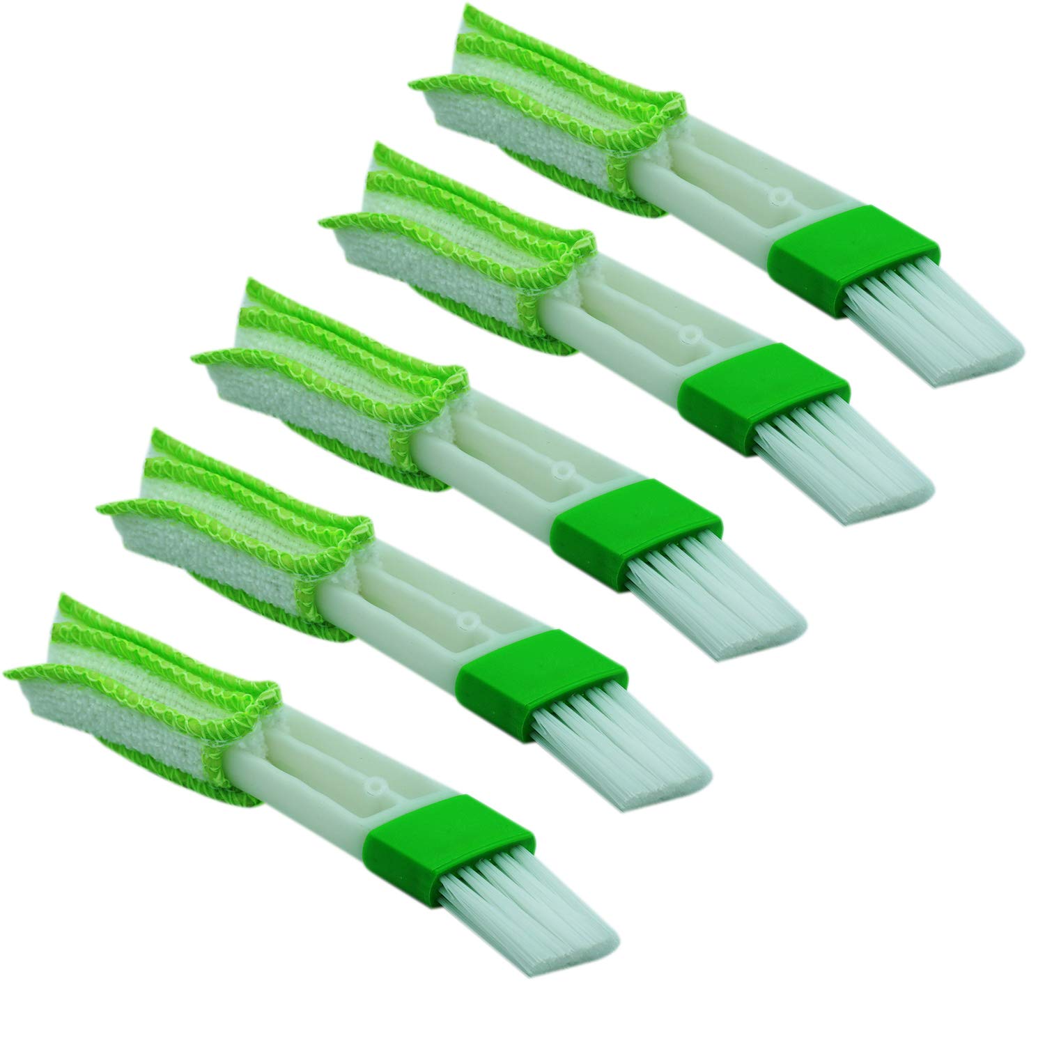 Mini Duster for Car Air Vent, Set of 5 Automotive Air Conditioner Cleaner and Brush, Dust Collector Cleaning Cloth Tool for Keyboard Window Leaves Blinds Shutter