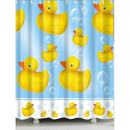 Little Yellow Duck Shower Curtain 1 Pc For Home And Bath Amazon