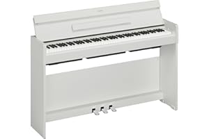 Yamaha Arius Series, 88-Key Slim Digital Upright Piano, Grand Sound, Compact Weighted Keyboard, White (YDPS35WH)