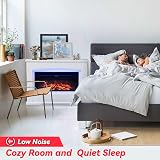 INMOZATA 50In Electric Fire with Surround White Freestanding Fireplace Remote view 4