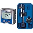Fowler 54-422-450-1, Mini-Mag The Original Protractor & 52-520-199-0, Magnetic Base and Black Dial Indicator Set