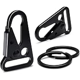 CooBigo 12 Sets Tactical Snap Hook 1-inch Car Keys Chain Clip Heavy Duty Keychain Attachments for Paracord Bracelets Necklaces Molle Bags Accessories