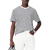 Lacoste Mens Striped Heavy Cotton T-Shirt