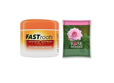 Divine Tree Fast Root Rooting Hormone Dry Powder for Plants Cuttings and Rose Wonder Rose Flower Fertilizer for Home Plants (250 G)