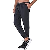 AbleTree 27" Inseam Athletic Jogger Pants for Short Men 7/8 Quick Dry Workout Tapered Stretch Sweatpants Casual