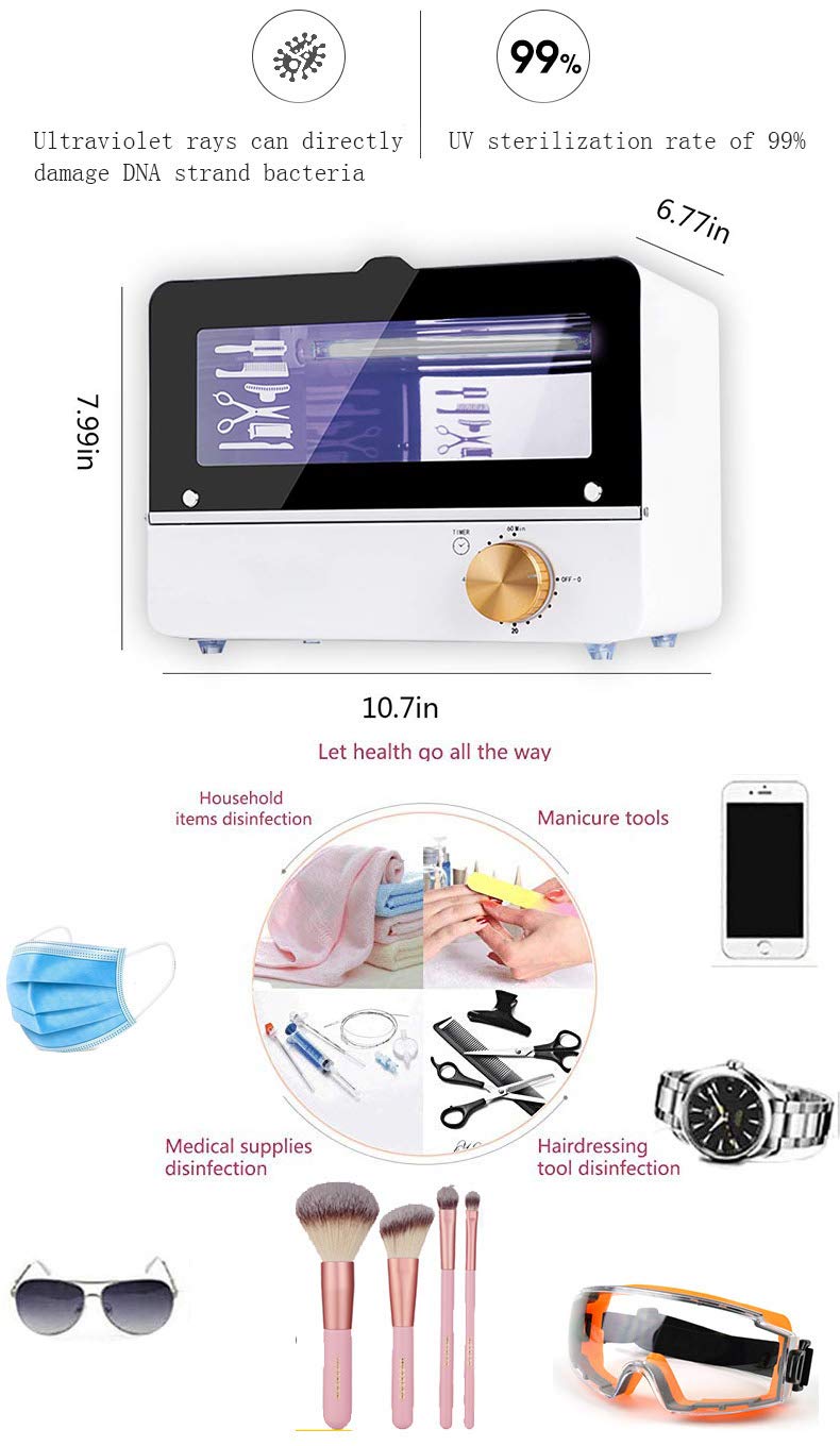 UV Sterilizer-360 Range Timing Sterilizer For Towel Mobile Phones Nails Art Tool Equipment Haircuts Salons,Family multifunctional Sterilizer: Beauty