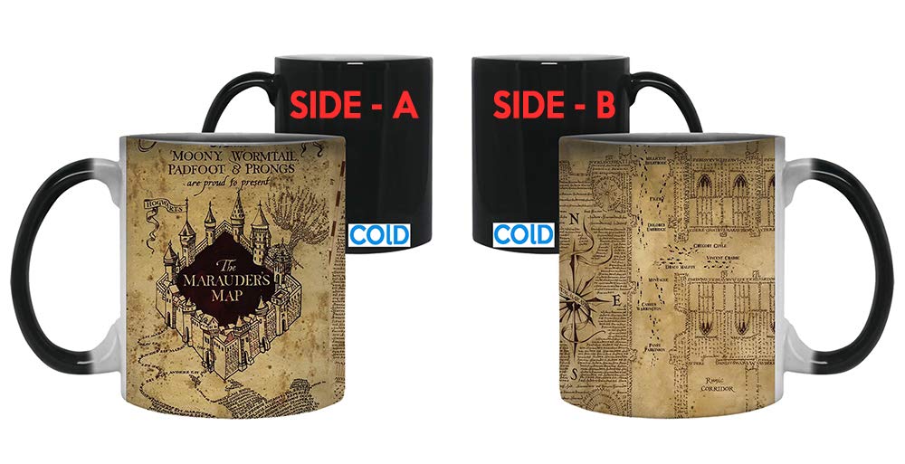 Marauder's Map Colour Changing Magic Heat Sensitive Coffee Mug Perfect Valentines/Easter/Summer/Birthday/Anniversary