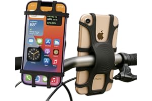 RIDEL Silicone Bike Phone Holder with Flexible & Adjustable Strap - 3"-6" Motorcycle Phone Mount for Handlebar - Universal Phone Holder for Bike, Scooter, Stroller, Car Steering, Treadmills & Shopping Cart