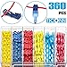 TICONN 360Pcs T Tap Wire Connectors, T Wire Quick Splice Connector, T Connectors for Wiring with Storage Case (360Pcs)