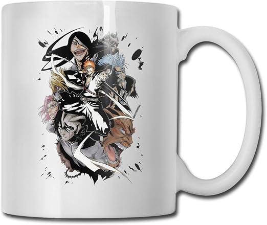 Amazon Com Denmochink Bleach Anime Ceramic Cup Coffee Mug Unique Funny Coffee Mug Novelty Travel Mug Holiday Christmas Hanukkah Gift For Men Women Tea Mugs Coffee Cups 12 Oz Home