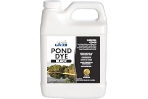 Pond Worx Black Lake and Pond Dye - 4X Concentrated Liquid Pond Colorant – Shades and Protects Your Pond, Treats up to 1 Acre –1 Quart