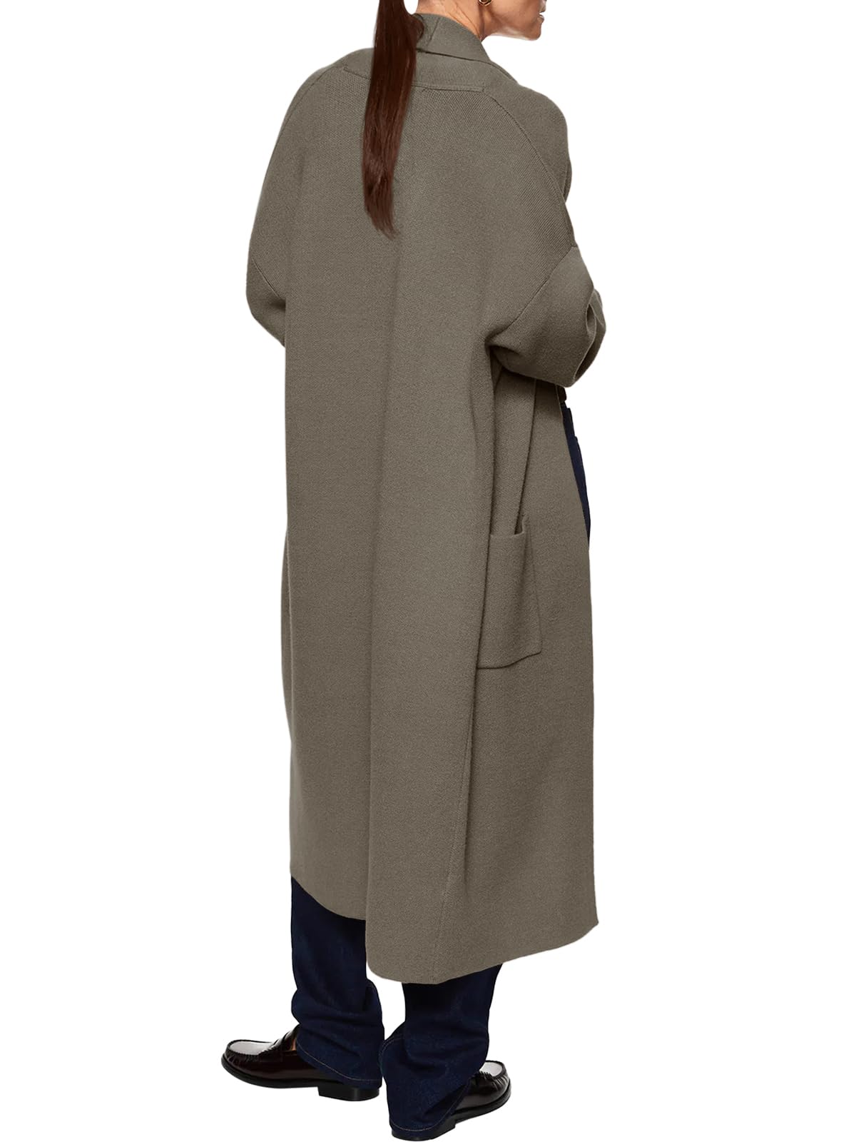 Womens Long Sleeve Maxi Cardigan Open Front