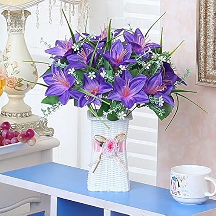 Amazon Com Xhopos Home Artificial Flowers Simple Modern Plastic