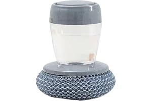 Press Type Scrubber Soap Dispensing Dish Brush | Multi Functional Cleaning Tool, Kitchen Pot Pan Sponge, Ergonomic Handle, Ho