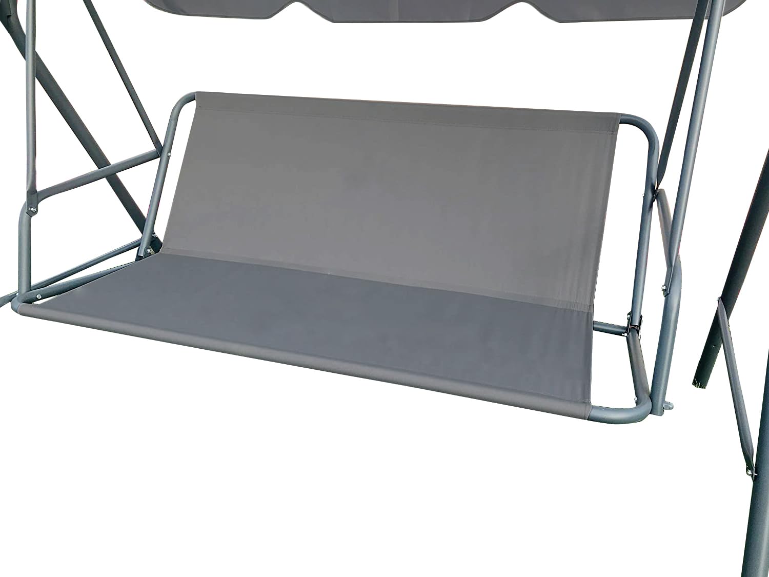 Softclub Replacement Swing Seat Cover Garden Heavy Dudy 600D Oxford Fabric Swing Chair Cover Outdoor Garden Hommock Chair Universal Fit for 2&3 Seater Swing Chair (138 * 48 * 48cm, Grey)