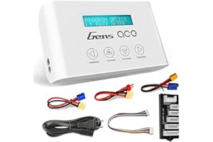 Gens ace IMARS III Pro Balance Charger 100W 10A Lipo Battery Charger for LiPo/Li-ion/Life/LiHv Battery (1-6S), NiMH Charging (3-18S), RC Hobby Smart RC Battery Charger LCD Display