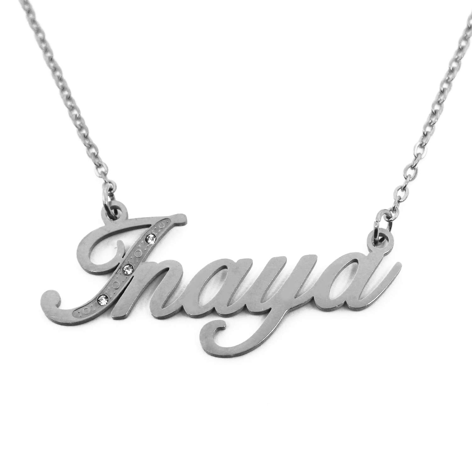 Inaya name Necklace,Silver Tone ,personalised Jewellery for Ladies, Girlfriend gifts,personalised name necklace Inaya