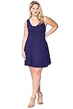 Modern Kiwi Solid Basic Asymmetric Plus Size Tank