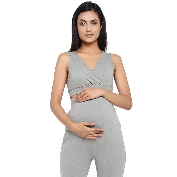 Women's Crossover Maternity & Nursing Bra - Black