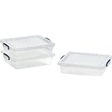Scatole Portaoggetti In Plastica Trasparente Con Coperchi - Set Da 3 Impilabili, 6 Misure Disponibili