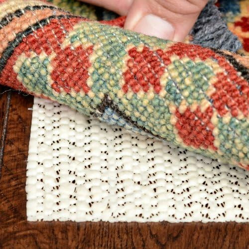 Super Grip Non Slip Rug Pad Size 2' x 3' - Safe for all Floors, Cream