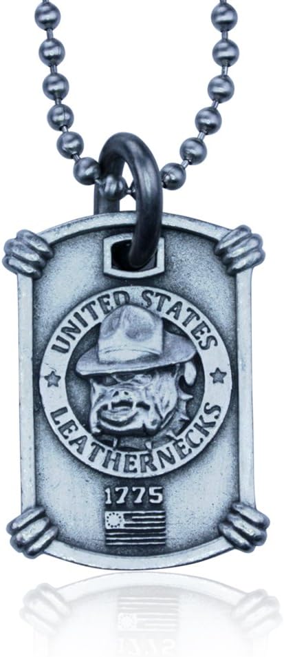 Marines Necklace by Guy Harvey Jewelry United States Military Dog Tag Pendant