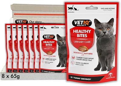 VETIQ Healthy Bites Urinary Care Treats for Cats & Kittens 65 g Pack of 8