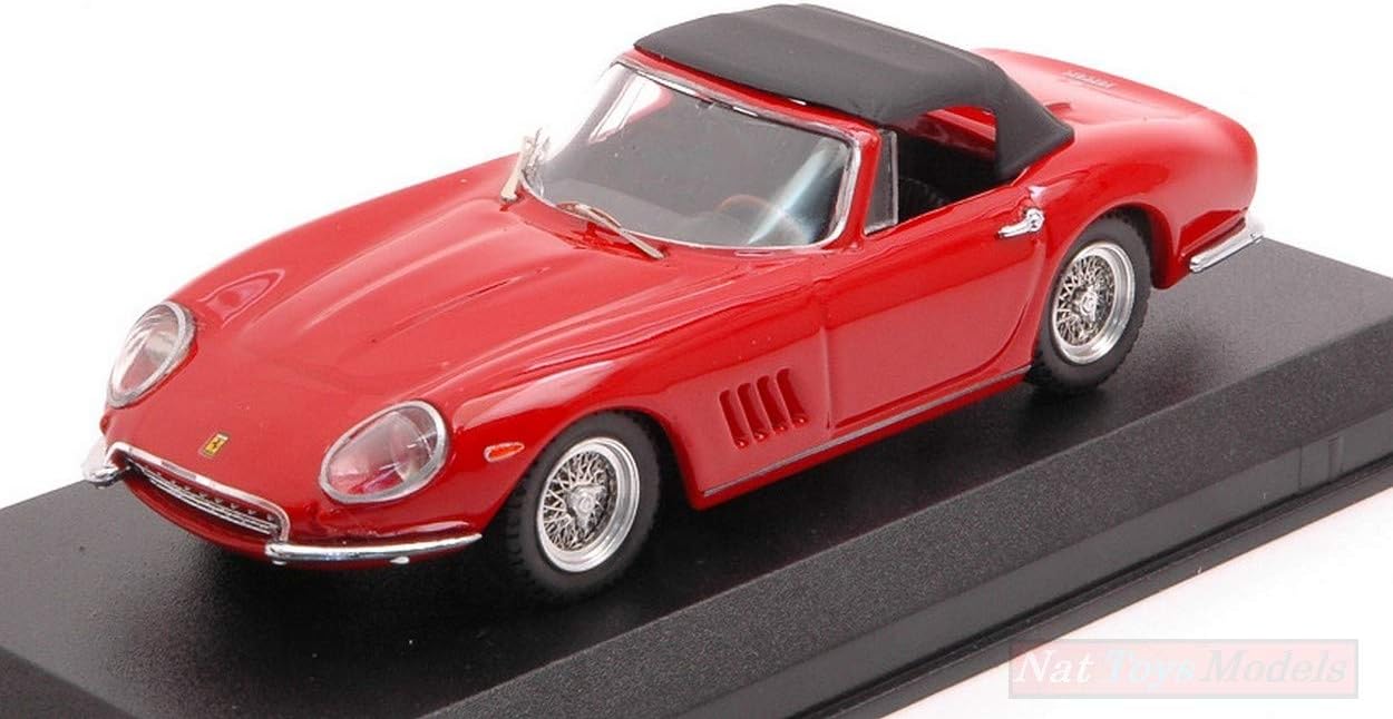 Amazon Com Best Model Compatible With Ferrari 275 Gtb 4 Nart Spyder 1967 W Capote 1 43 Diecast Bt9781 Toys Games