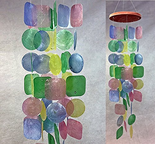 Pastel capiz windchime capiz shell soft tinted color wi…