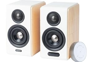 Edifier S880DB MKII Active Bookshelf Speakers,2.0Computer Hi-Fi Speaker System,88W RMS Hi-Res Audio with LDAC Bluetooth USB-C Optical Coaxial RCA Input Subwoofer Output for Record Player TV,Pair-White