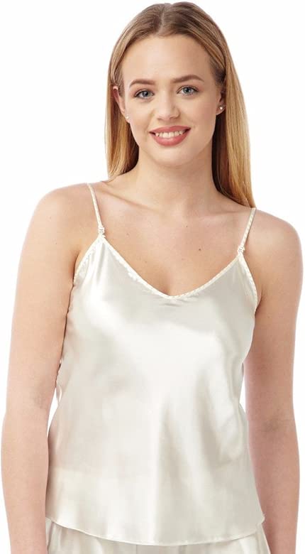 cream satin vest top