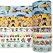 Crafty Rabbit Kids Stuff Washi Tape - Set of 6 Rolls - 196 Feet Total - Multicolor