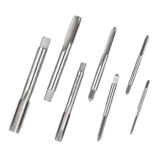 Generic 7pcs Drill Hardness Ground HSS High Speed Steel Drill Tap Drill Bits Set for Mane Hand Use M3 M4 M5 M6 M8 M10 M12