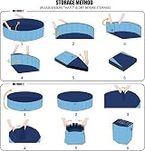 Jsdoin Large Foldable Dog Pool PVC Non-Slip Paddling Pool 120x30cm view 6