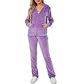 Aitmoask Velour Track Suits for Women Set Fall Sweatsuits 2 Piece