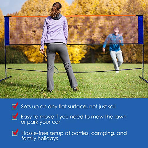 image for MOPHOTO Badminton Net Set 17 FT Pickleball Tennis Net Set, Net for Ten