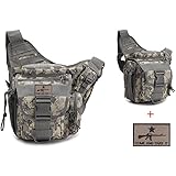 Klau Outdoor Sport Military Women and Men's Multi-functional Tactical Messenger Shoulder Bag with Patch for Hunting Hiking Cycling Climbing
