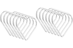 PATIKIL 2inch Dream Catcher Rings, 12 Pcs Metal Heart Shape Macrame Wreath Floral Ring Hoop for Home DIY Craft Wedding Wall H