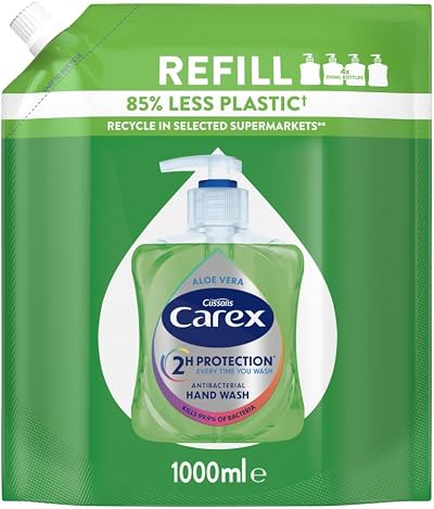 Carex Handwash Aloe Vera 1000ml Refill Moisturising Gentle Cleansing Liquid