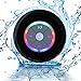 Waterproof Portable Shower Bluetooth 4.0 Speakers Subwoofer by Exkokoro(TM), Colorful LED Effect, Strong Adhesion, Hands-Free Calls for Smartphone All Bluetooth Device(Black)