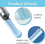 S.F.Pachira 30Pcs Ear Spoon Tips Silicone 10mm Reusable Ear Cleaner Kit Blue view 3