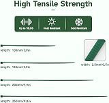 KINGLAKE 100 Pcs 200x2.5mm Self-Locking Garden Cable Ties Green Nylon view 4