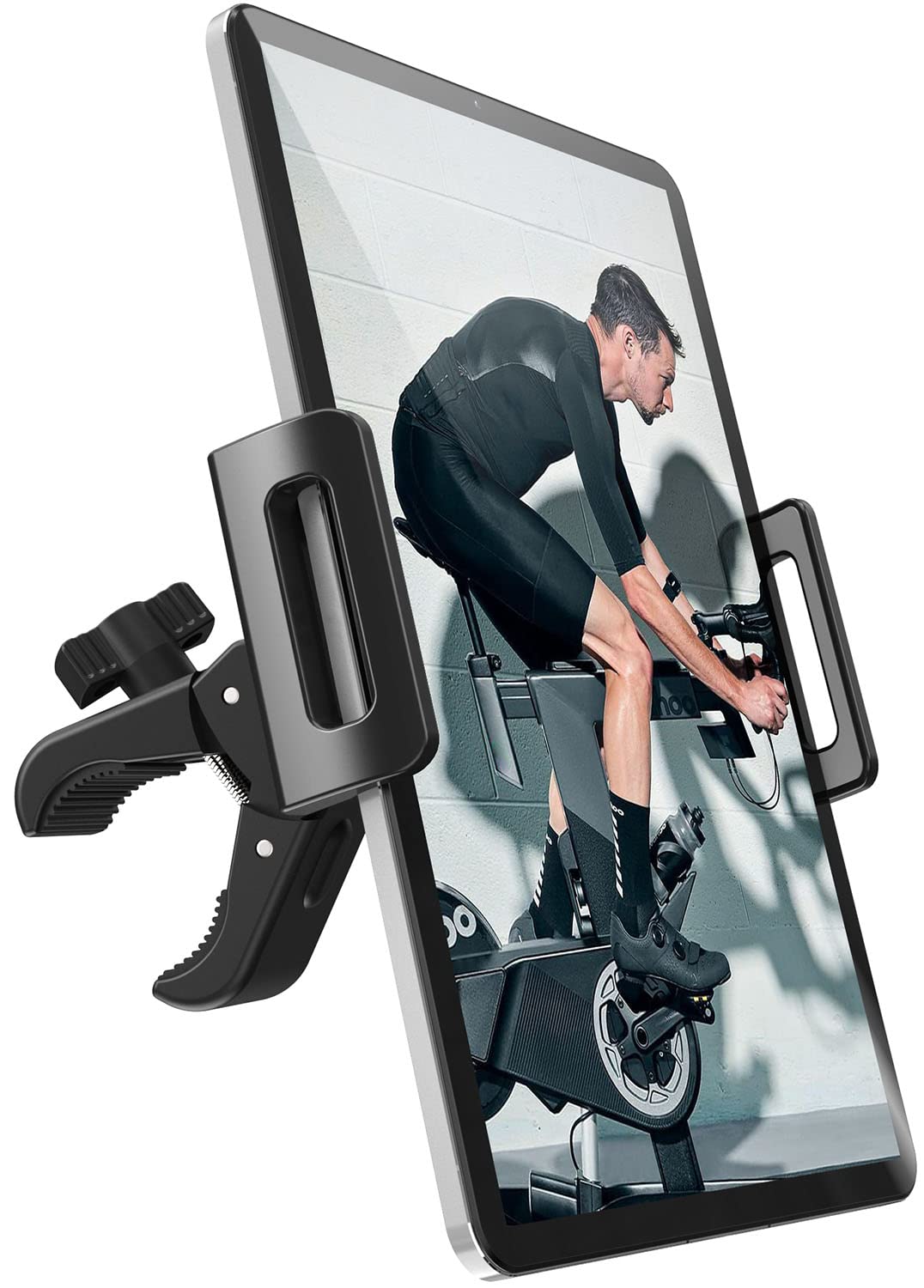 Tendak Exercise Bike Tablet Holder Tablet Holder for Exercise Bike, Microphone Stand Tablets Holder Tablet Mount Compatible with iPad Tablet Smartphone 4.7-12.9 Inches