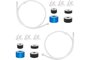 PLUS TARD 2Set 47" Sink Soap Dispenser Extension Tube Kit with Check Value and 6pcs Cable Tie Clips Fit Most Soap Containers Under Counter Soap Extension Tube Kit No More Refills
