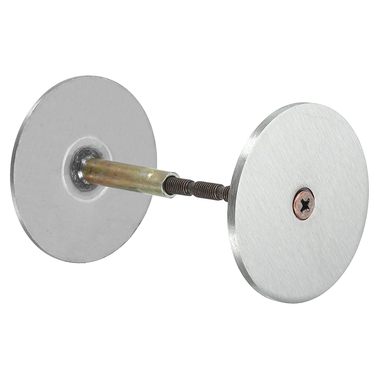 PATIKIL Door Knob Hole Cover Plate, 2 3/16" Dia. Deadbolt Cover Plate Door Hole Filler Plate for 1 3/8" to 1 3/4" Holes, Brushed Satin Nickel