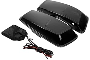 XFMT 6X9 Cutout Grills Saddlebag Speaker Lids For Harley Touring Road King Street Electra Glide 2014-2024 (Vivid Black)