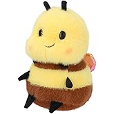 RHHSSE Chubby Smiling Bee Plush, Lucky Soft Bumblebee Plush Toy, Cute Bee Stuffed Animal, The Best Gift for Child and Partners(8 inch)